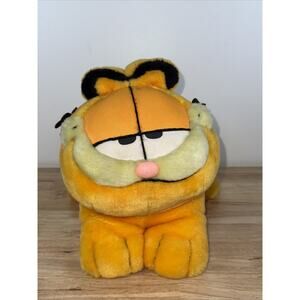 Vintage Play by Play 11" Garfield Plush Beanie Buddie Orange No Tags